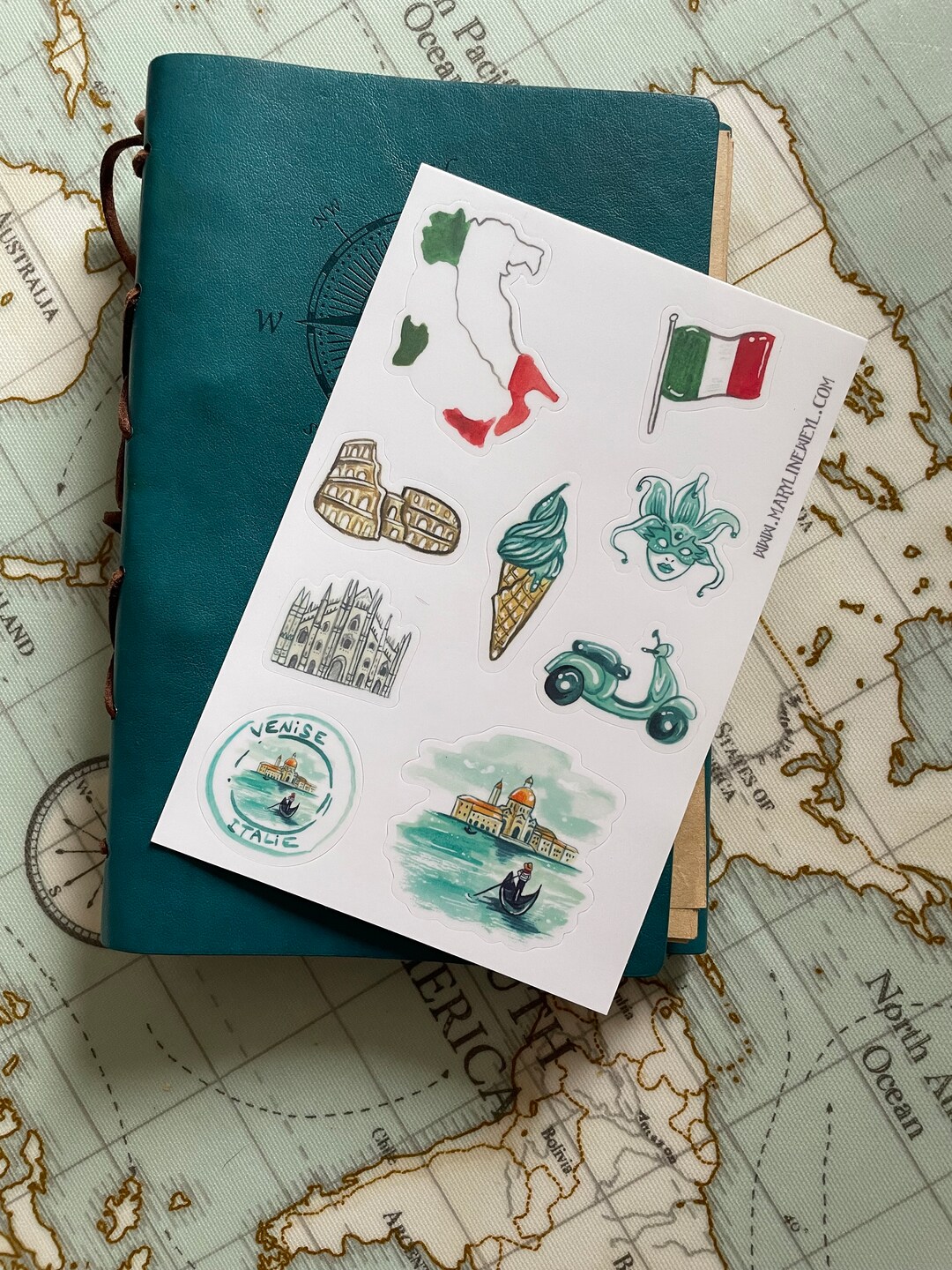 Italian Riviera Sticker Italy Travel Stickers - Etsy