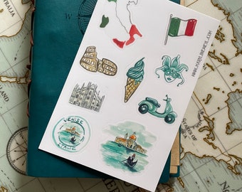 Italy travel stickers