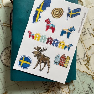 Sweden travel stickers