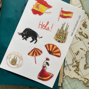 Spain travel stickers