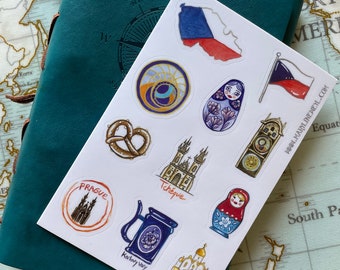 Travel stickers Czech Republic Prague