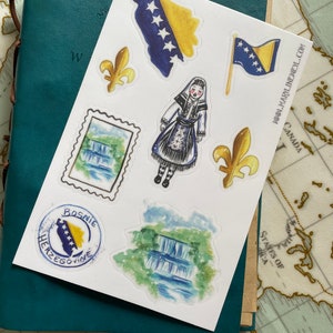 Bosnia travel stickers