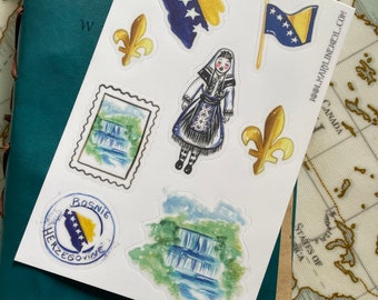 Bosnia travel stickers