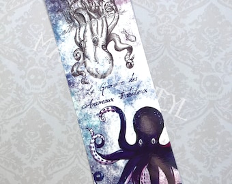 Kraken octopus bookmark