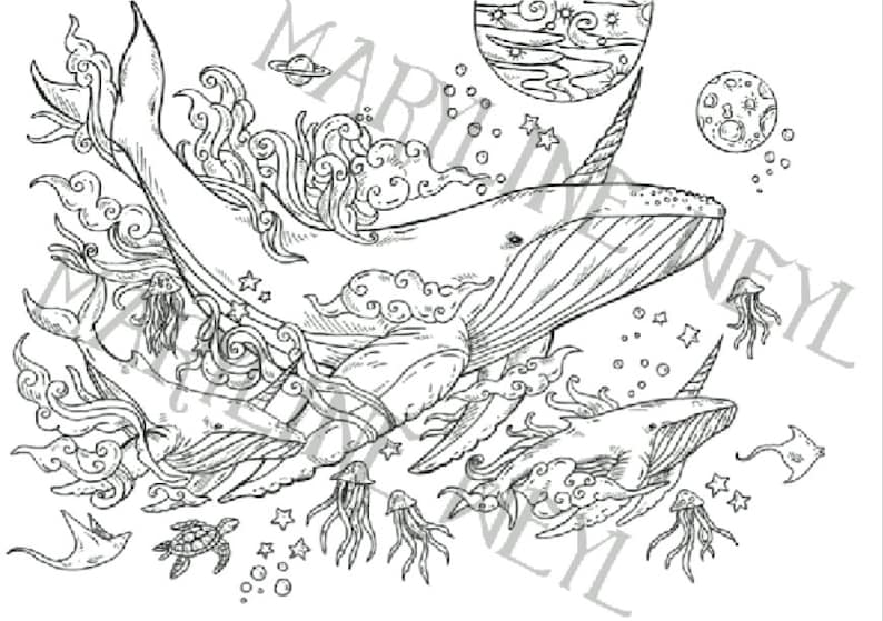 digital coloring book Magical creatures to color image 3