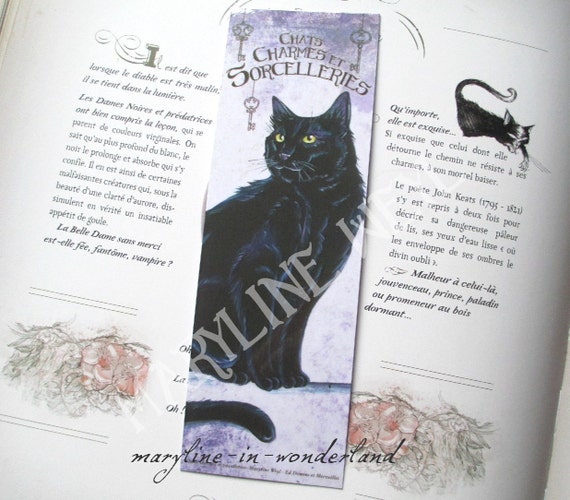 Bookmark Black Cat Cats Charms And Sorceries