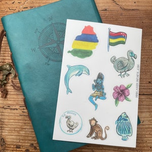 Mauritius travel stickers