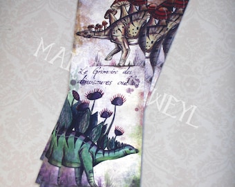 Stegosaurus dinosaur bookmark