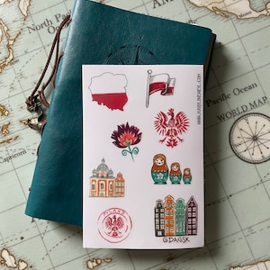 Poland travel stickers