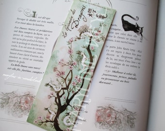 nice turquoise cherry dragon bookmark