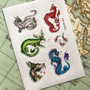 Asian dragon stickers
