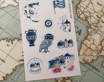 Greece travel stickers