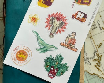 Sri Lanka travel stickers