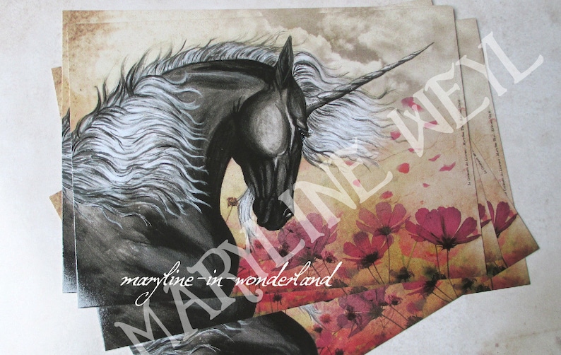 card mailing black Unicorn