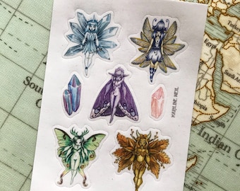 Fairies and crystals stickers