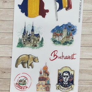 Adesivi da viaggio della Romania