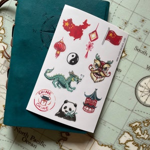 China travel stickers