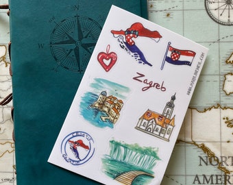 Croatia travel stickers