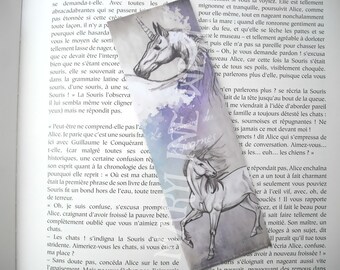 Nice white unicorn and lilac bookmark