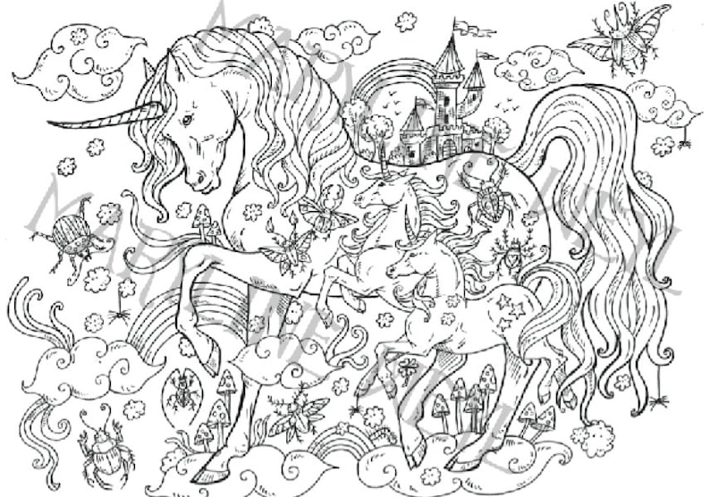 digital coloring book Magical creatures to color image 4