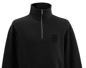 Manufaktur13 Half Zip Troyer - Terry Pullover, 1/4 Zip Sweatshirt für Herren / Männer, Organic Bio-Baumwolle, Zipper (M13)