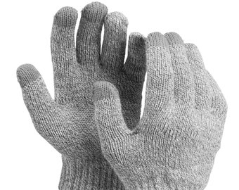 Manufaktur13 Smart Gloves-Smartphone Handschuhe, Vollfingerhandschuhe Handy tauglich, Unisex Strickhandschuhe mit Thinsulate Futter(Asphalt)