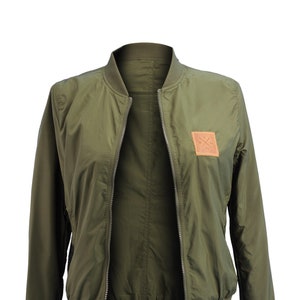 Women Bomber - Lightweight women's bomber jacket, transitional jacket with waffle stretch side panels, biker jacket, pilot jacket (Dazzle)