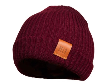 Fishermans Beanie - Mütze, Fischermütze, Strickmütze (Manufaktur13/M13) (Vino)