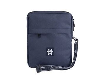 Pusher Bag Navy - Brusttasche, Umhängetasche, Schultertasche, Brustbeutel, Reisebeutel, Geldbeutel in versch. Varianten (M13) (Navy)