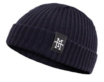 Manufaktur13 Heritage Docker Beanie - Dockermütze, Work Wear Dockercap, Fischermütze, Strickmütze, Vegan (Navy)