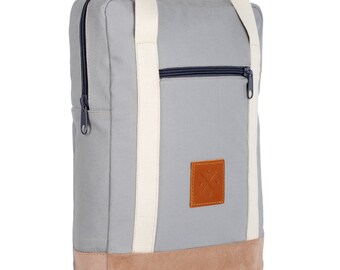 Chest Wood DayPack - Tagesrucksack, Rucksack / Tasche aus wasserabweisendem Canvas mit 100% Echt-Leder Veredelung und Tragegriffe (M13)