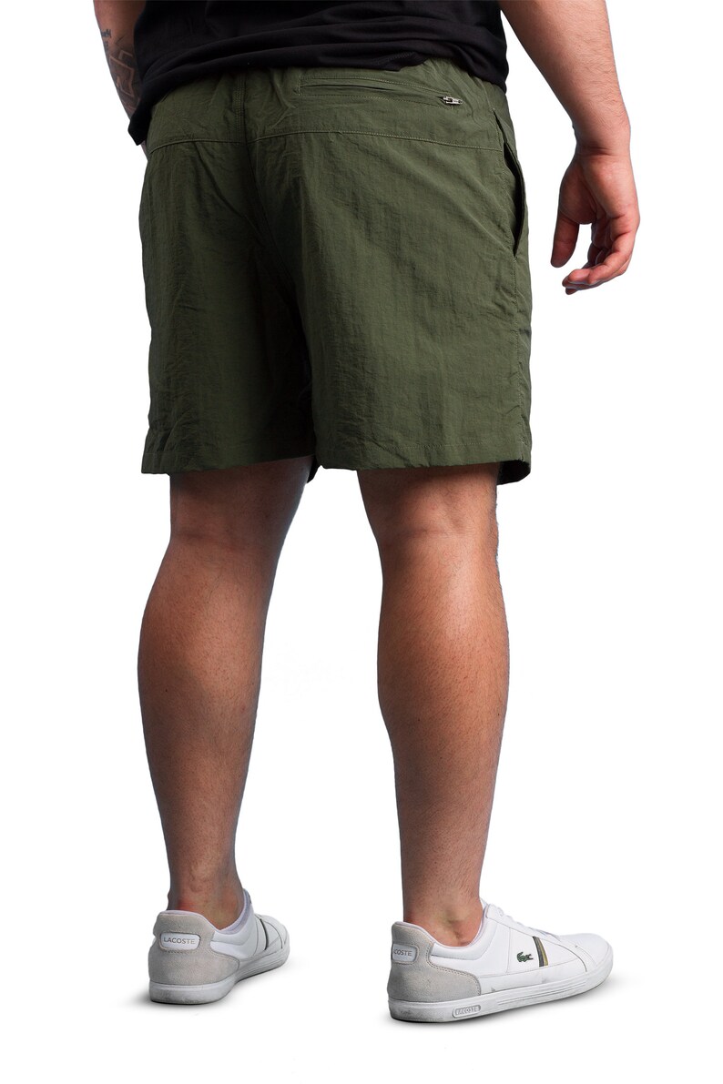 Swim Shorts Badehose, kurz, schnell trocknend, Männer/Herren, Bermuda Short, Kurze Hose mit Netz, Gesäßtasche mit ReißverschlussOlive Bild 7