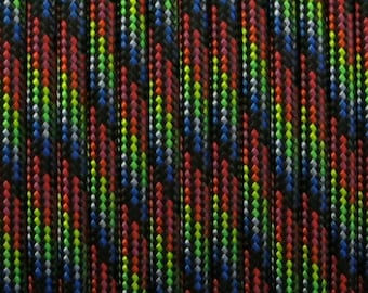 Dark Stripes 550 Paracord, Parachute Cord, Type III Commercial Grade Paracord, 7 Strand 550 Paracord, 100 ft. Hank