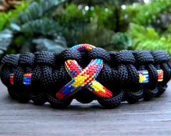 Autism Awareness Bracelet, Paracord Bracelet, Survival Bracelet, Unisex Adult Bracelet, Child's Bracelet, Support Bracelet, Gift