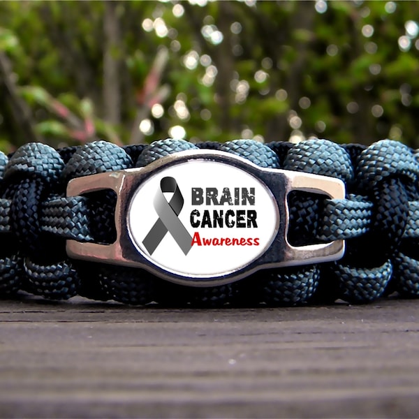 Brain Cancer Awareness Bracelet, Paracord Bracelet, Survival Bracelet, Awareness Support Bracelet, Acoustic Neuroma, Brain Tumor, Survivor,