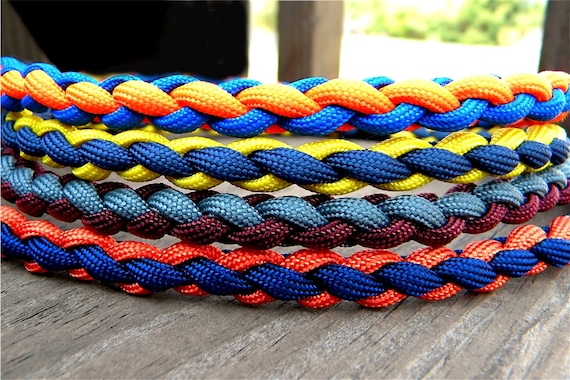Custom Paracord Necklace, Round Braid 4 Strand Necklace, Survival