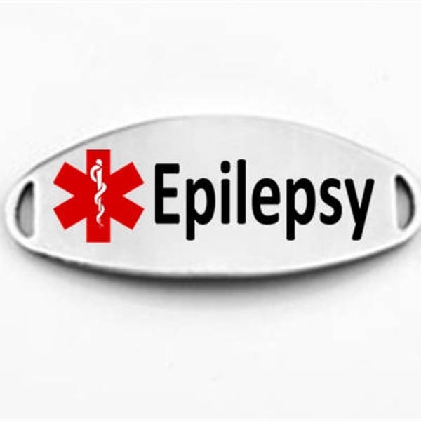 Epilepsy Stainless Steel Laser Engraved Medical Alert Bracelet Tag, Paracord Bracelet, Chain Bracelet, ID Bracelet, Leather Bracelet QTY1