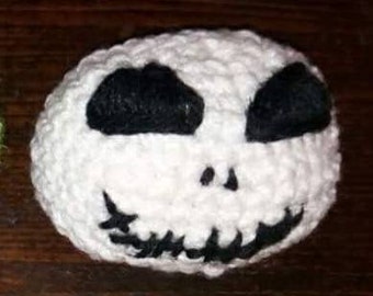 Crochet hacky sacks - Jack Skellington nightmare white - free shipping