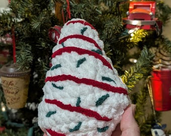 Crochet Christmas Tree Cakes Little Deb - free shipping - handmade