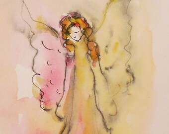 Angel Blessing Print Gift for Mom Romantic Gift, Nursery Decor