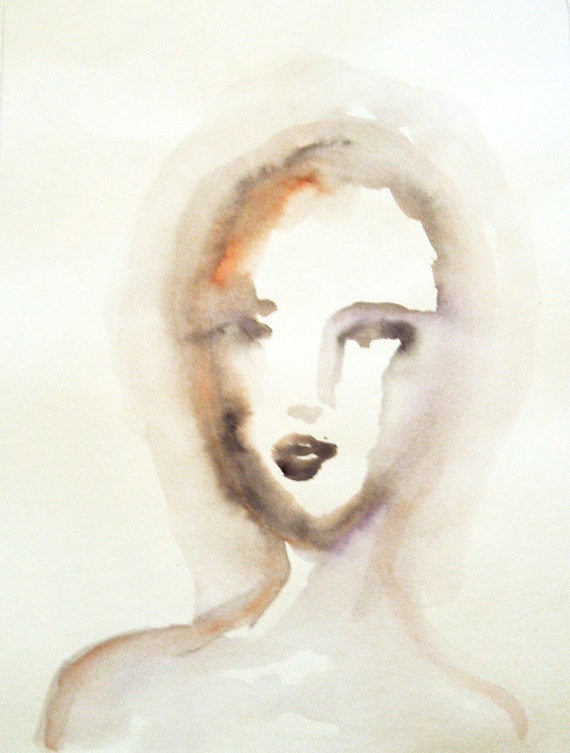 Portrat Aquarell Frau S Gesicht Portrat Moderne Etsy