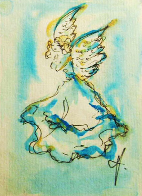 Aquarelle Ange Peinture Art Print Cadeau Danniversaire Idee Etsy Aquarelle Ange Peinture Art Print Cadeau Danniversaire Idee Etsy
