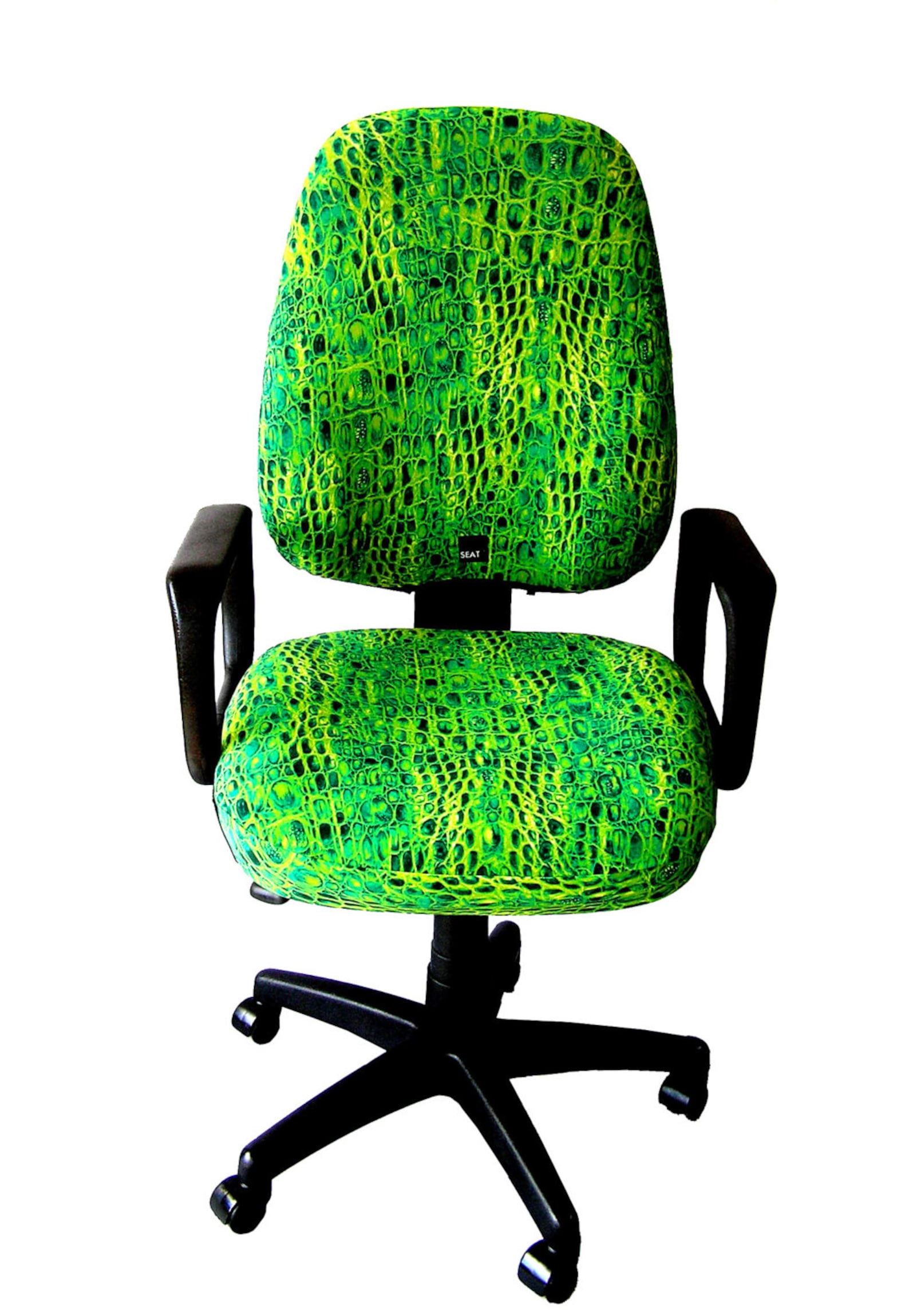 Office Chair Slipcover One Size Fit All Blue and Green Snake Etsy