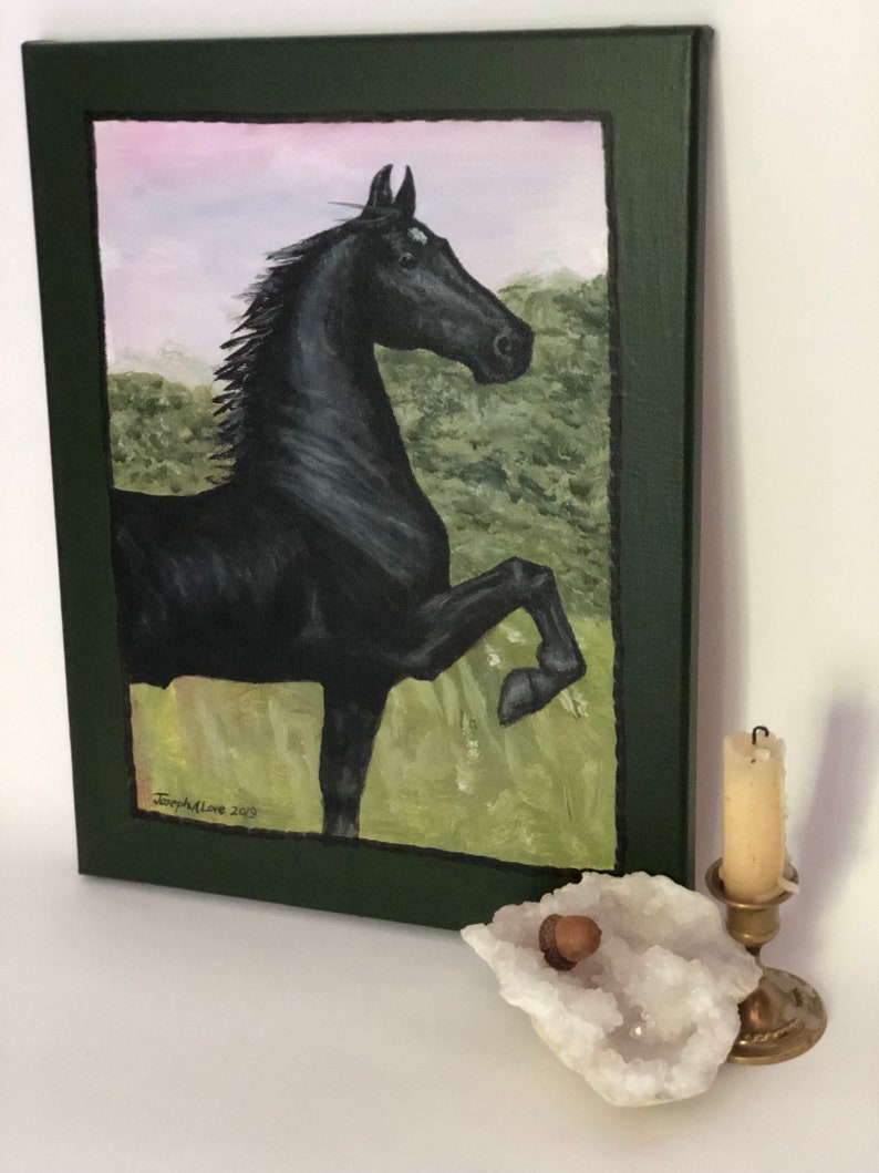 Download Original Acrylic Horse Painting Featuring Rich Green Trim And American Saddlebred Horse Art Collectibles Painting Eco Mus Pl