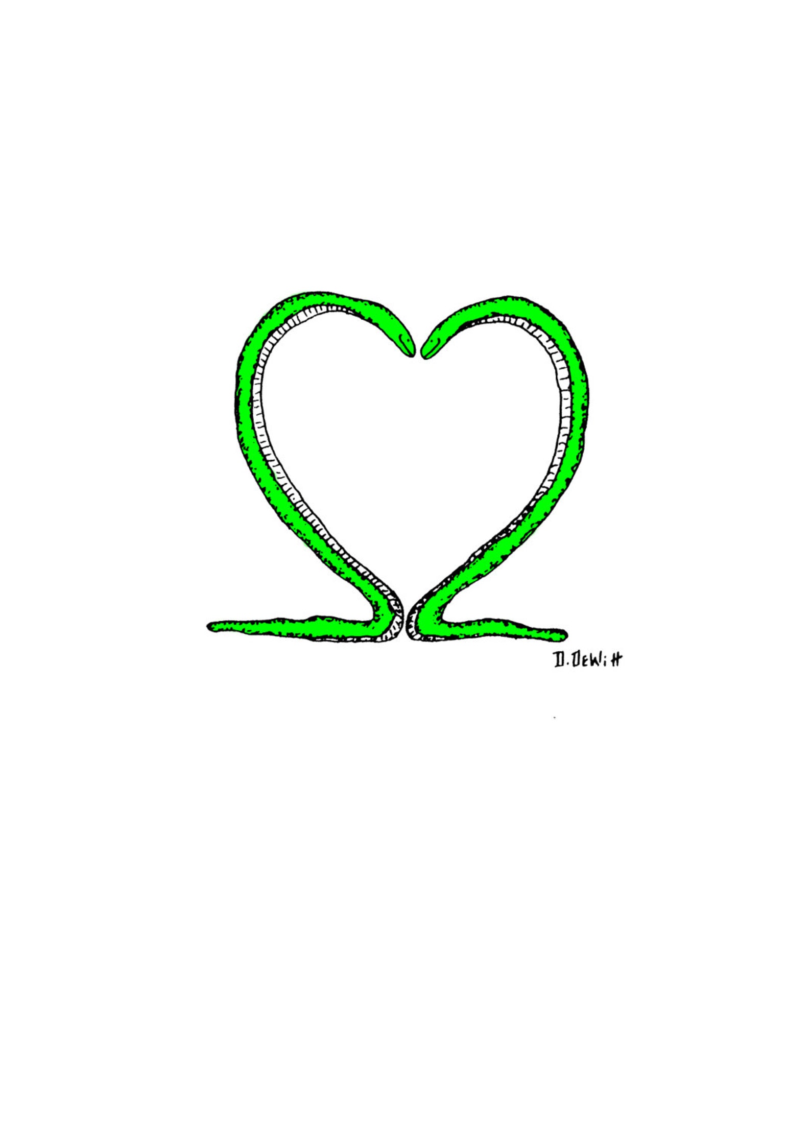 PRINTABLE I Love You Card Snake Love 5 x 7 Etsy España