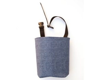 Blue Weave Car Trash Bag, Car trash can, Ready to ship, car bag, headrest, back seat organizer, backseat, car trash bags