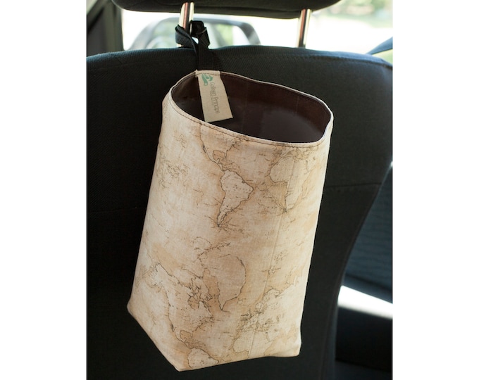 Car Trash Bag fits headrest or gear shift, backseat, garbage bin, truck, car trash can, car trash bags, back to school, locker