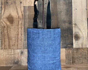 Blue Weave Car Trash Bag, Car trash can, Ready to ship, car bag, headrest, back seat organizer, backseat, car trash bags