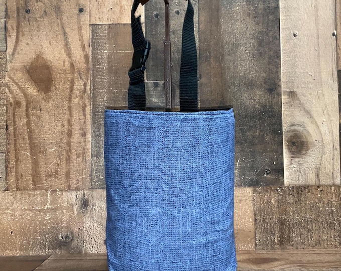 Blue Weave Car Trash Bag, Car trash can, Ready to ship, car bag, headrest, back seat organizer, backseat, car trash bags