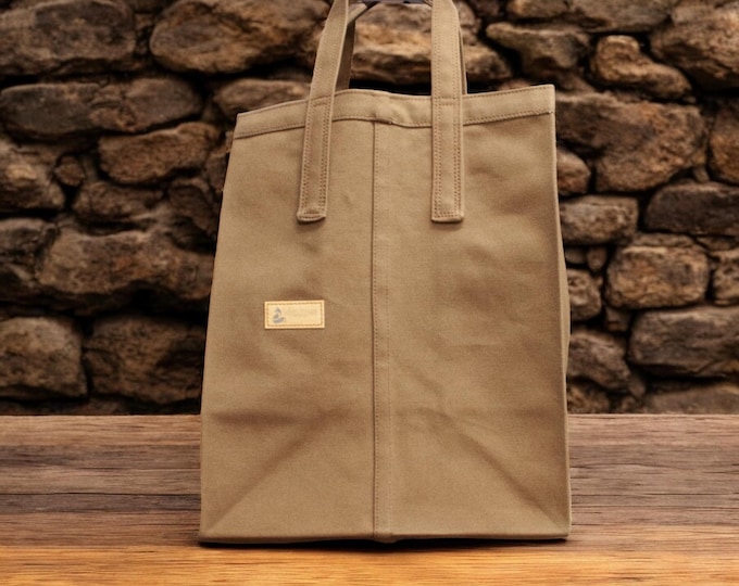 Canvas Grocery Bag: Handmade Zero Waste Market Tote,